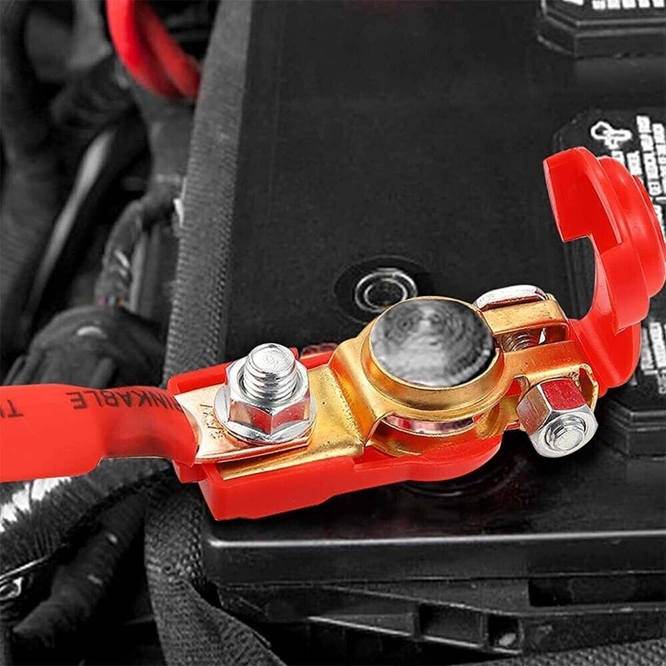 2 Pcs Car Battery Terminal Post Positive Negative Connector Heavy Duty