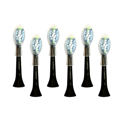 6-Pack Philips DiamondClean Adaptive Clean Black Brush Heads | No Box