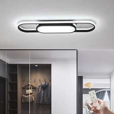 Modern LED Ceiling Light 40W 3200LM Dimmable Remote Kitchen Bedroom Flush Mount