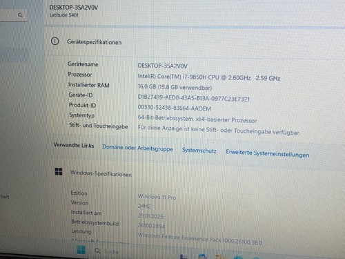 DELL Latitude 5401 14" FHD, Intel i7-9850H 16GB RAM 512GB NVMe SSD Win 11 Pro - Bild 5 von 13