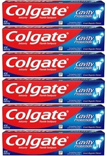 6 Colgate Cavity Protection Toothpaste with Fluoride, Great Regular Flavor, 4 OZ