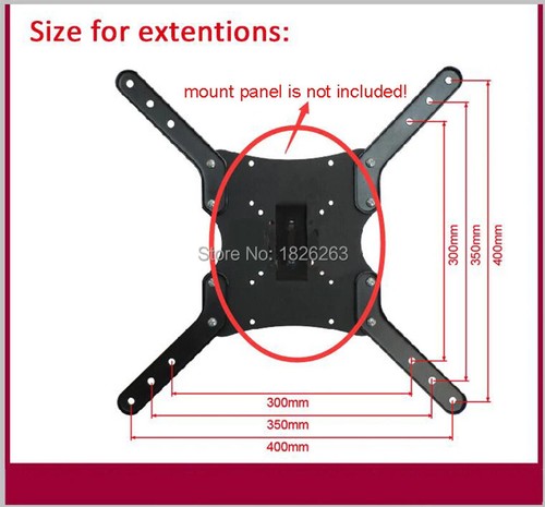 X400 VESA Extension Adapter 400x400mm for 14-55" Movable Folding LCD TV Floor St - Photo 4/9