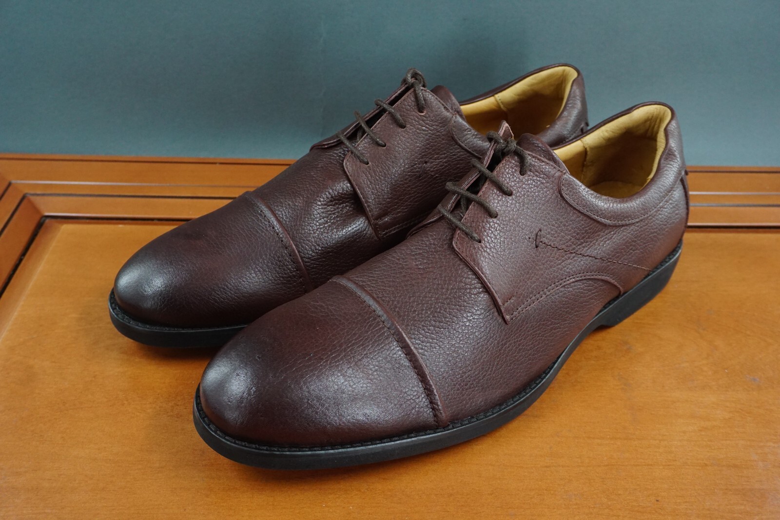 SAOLA Scarpe eleganti Oxford Cap Toe da uomo marroni Marc Joseph New York taglia 13
