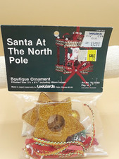 Vtg LeeWards Boutique Santa at the North Pole Bead Sequin Ornament Kit 16-10260