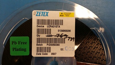 18 PCS) ZR431GTA ZETEX V-Ref Adjustable 2.5V to 20V 100mA SOT-223