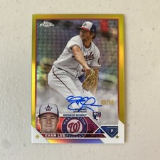 2023 Topps Chrome Rookie Auto Gold Refractor 5/50 Evan Lee #RA-EL Auto