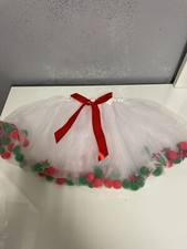 Christmas Ponpon Confetti Tutu Kids Skirt Dance Costume Sz1 Fits Most