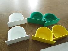 Plastic dish food/water for parrot cages made in USA set of six