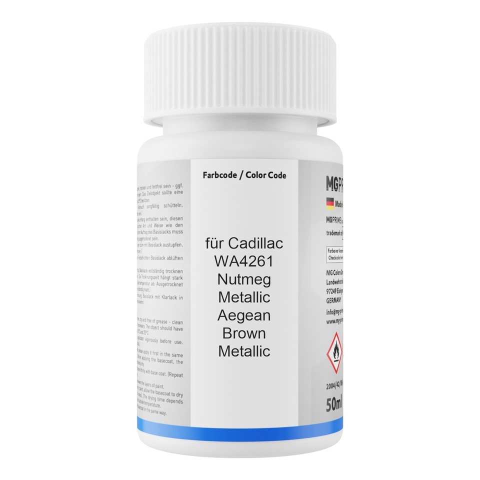 Lackstift Set für Cadillac WA4261 Nutmeg Metallic Aegean Brown Metallic