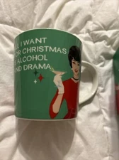 PPD blunt card, alcohol, and drama Christmas mug for coffee