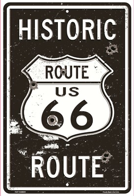 US Blechschild ''Historic Route US 66 '' 20x30  motivgeprägt neu + ovp