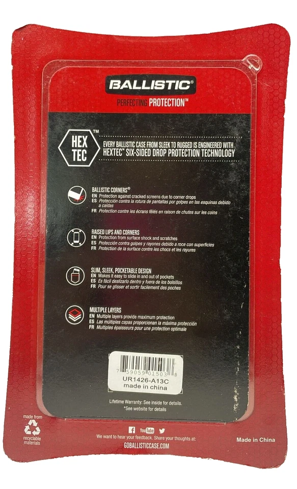 Funda Ballistic Urbanite para iPhone 6 Plus 5,5 pulgadas, blanca/carbón Foto 3 de 4