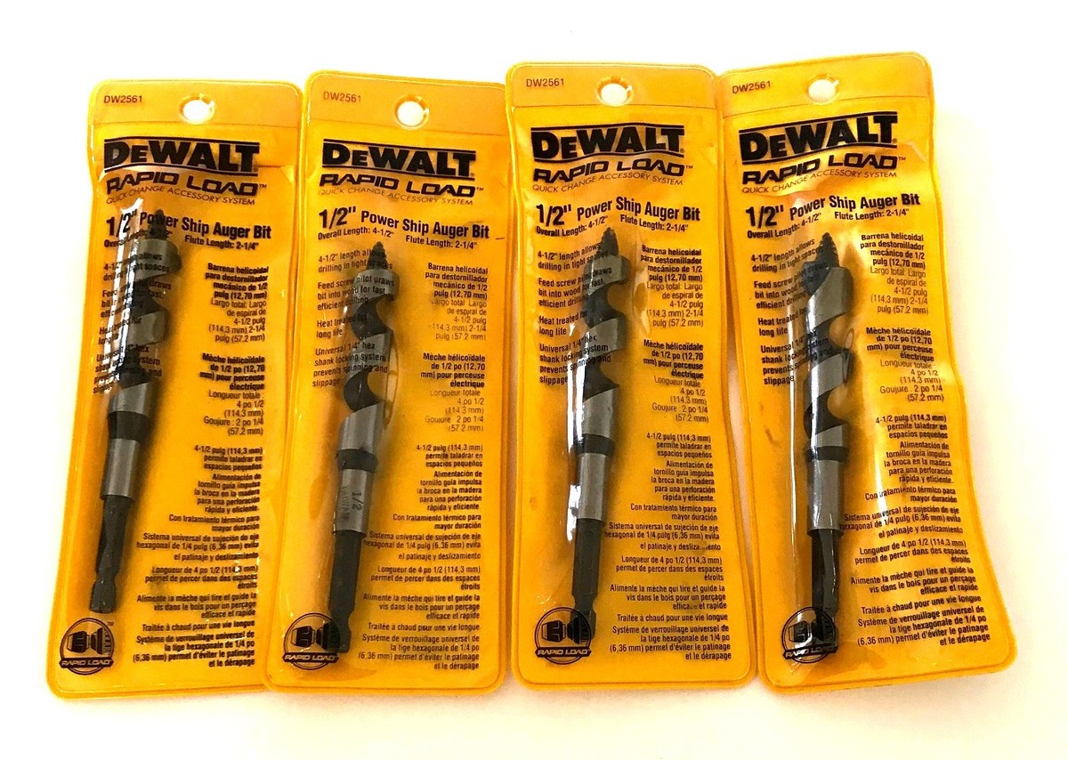 Rapid Load Dewalt Quick Change Drill Bits DEWALT 1/2