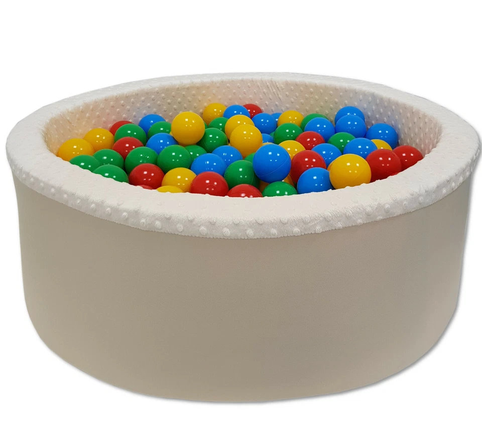 ODOLPLUSZ Luxus Bällebad Bällepool 300 Bälle Bällebecken Kunstleder Kugelbad Bällchenbad