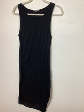 Threads for Thought little black dress SZ SM Tank style, flattering side gather