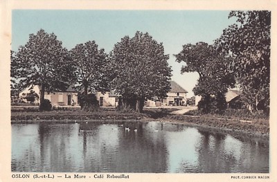Old postcard 71 OSLON LA MARE CAFE REFOUILLAT
