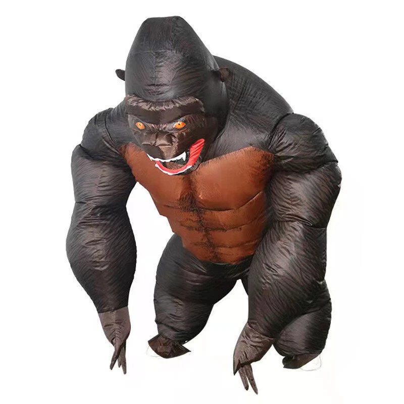 Disfraz de mono inflable King Kong traje de gorila adulto para fiesta de disfraces de Halloween Foto 4 de 4