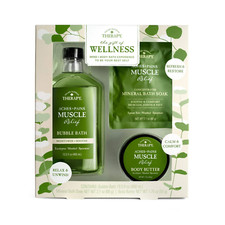 Village Naturals Therapy Muscle Relief Wellness Gift Set, Eucalyptus Mint Scent