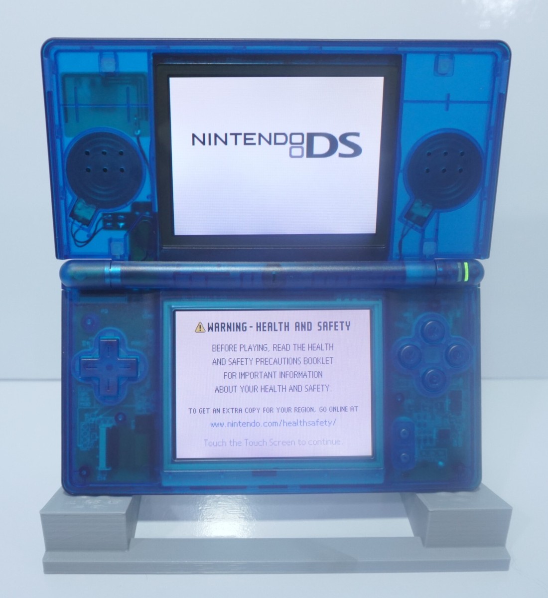 Nintendo DS Lite Transparent Clear Deep Ocean Blue Handheld System
