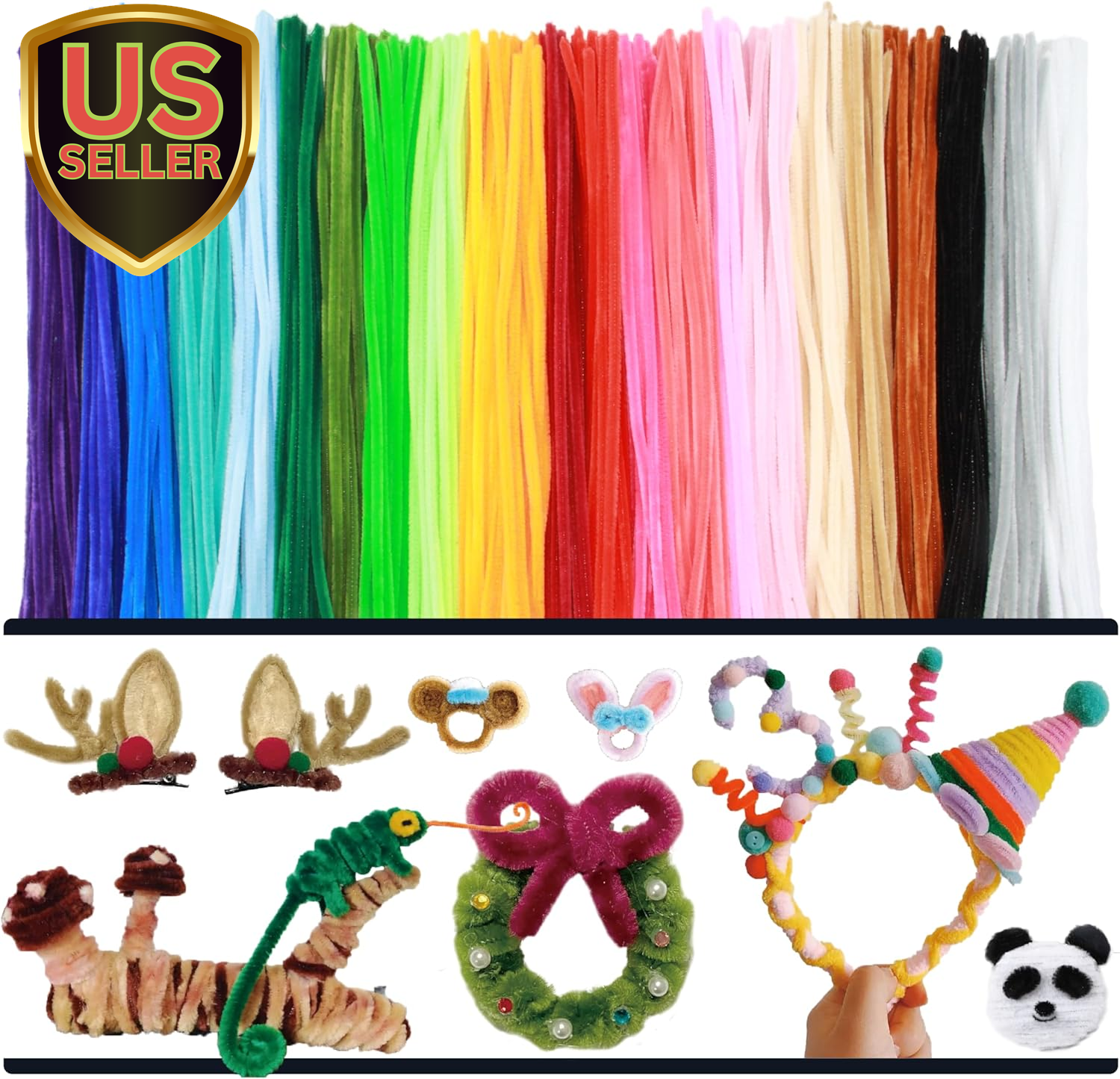 230PCS Upgraded 20 Colors Pipe Cleaners Craft Chenille Stems DIY Art Supplies...