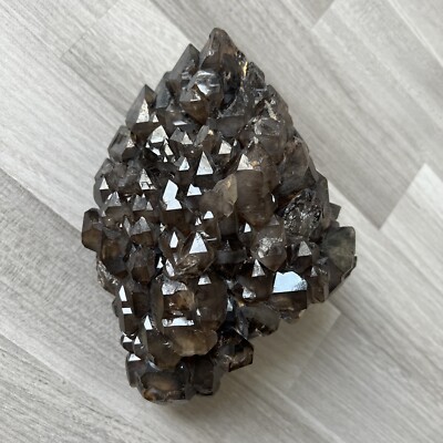 Elestial Smoky Quartz Cluster from Neuschwaben Farm 73, Namibia 1.9kg / 20x15x9