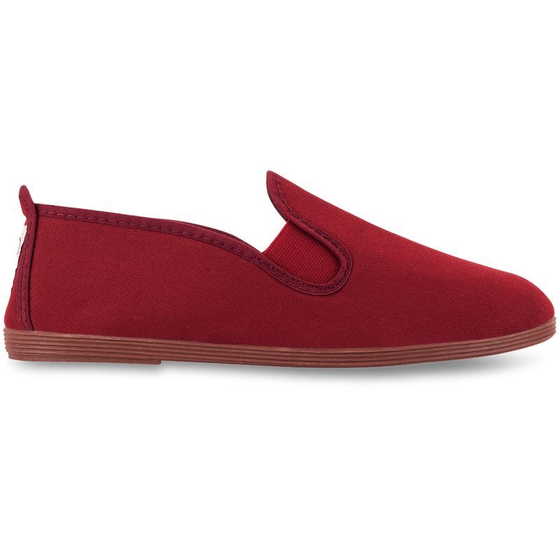 Flossy Mens Arnedo Espadrilles Shoes Maroon UK