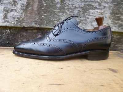 JOSEPH CHEANEY BROGUES SCHUHE VINTAGE SCHWARZ LEDER UK7,5 HERREN ASHBY