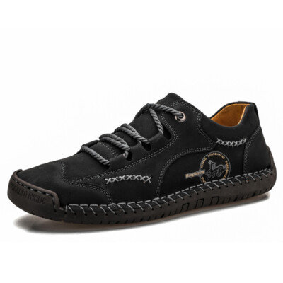 Men Casual Shoes Leather Moccasins Loafers Outdoor Driving Walking Sneaker Brown