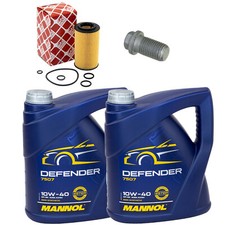 Motor&ouml;l Set MANNOL 10W-40 8 Liter + &Ouml;lfilter + Schraube f&uuml;r Mercedes E-Klasse