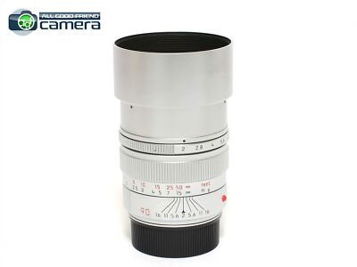 Leica Summicron-M 90mm F/2 E55 Lens Pre-ASPH. Silver/Chrome *EX+