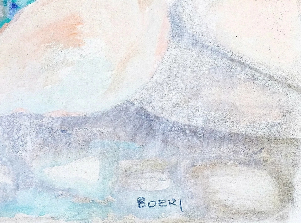 Jacques Boéri - Original Painting - Gouache - The Conversation, Nude - Image 3 of 3