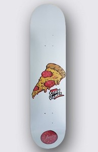 PIZZA Skateboard Deck 8.25 inkl. Grip - Vamos Skateboards / 7Ply Canadian Maple