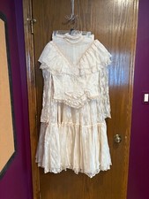 Jessica McClintock 1985 2-pc Ivory Wedding Dress - size 6