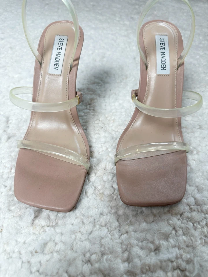 Sandálias salto agulha transparente Steve Madden Gracey tamanho 37,5 - Imagem 3 de 4