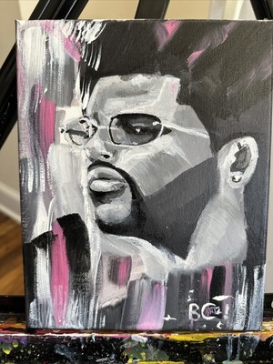 The Weekend Abstract Painting Signed | Pink And Black | Abel Makkonen Tesfaye Po