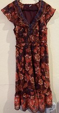 Old Navy floral boho ruffled maxi dress Women’s Size Small S
