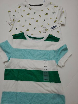Lots of  2 NEW  Boys Toddler Old Navy T-Shirt Gap Tee Size S (5) multi color