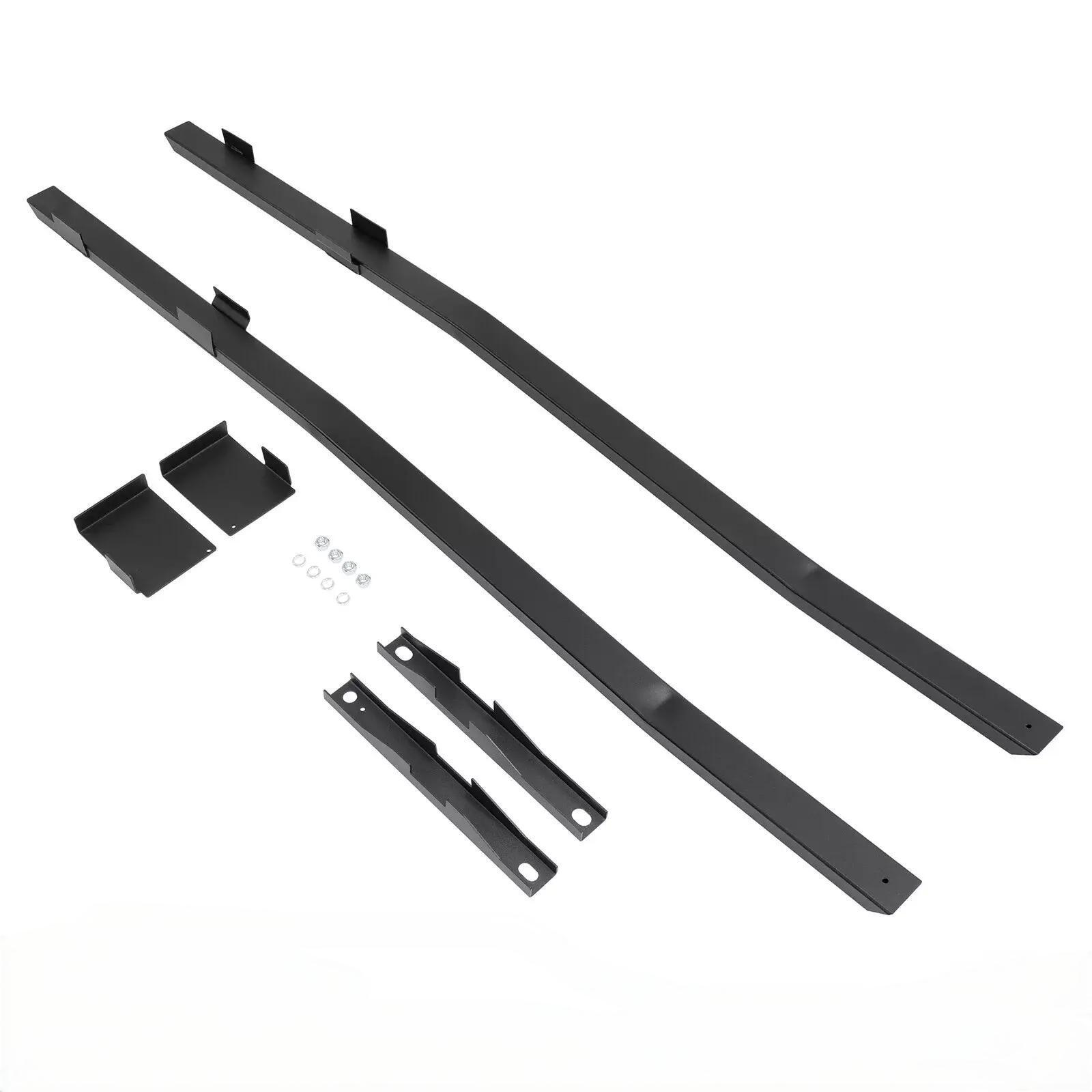 Black Subframe Connectors Full Length Raw For Ford Mustang 1979-2004 #555-5245