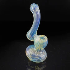 4.5" Handmade Thick Color Changing Bubbler Sherlock Smoking Bowl Glass Pipes