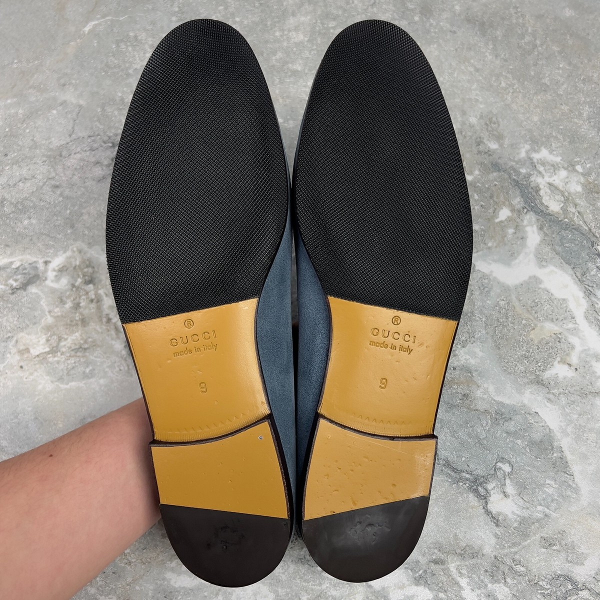 Gucci 1955 Horsebit Loafers Heels Blue Grain Leather 9 G or 9.5 US or 43 EUR GUCCI 920$ Men main image 4