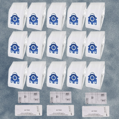 Replacement For Miele Classic C1 Gn Airclean Vacuum Cleaner Bags15 Packs Miele G