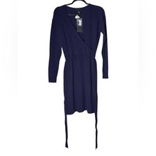 Quinn Sweater Dress Women’s Small Wool Cashmere Belted Long Sleeve Purple NWT