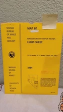 D L Healey D B Snyder / Bouguer Gravity Map of Nevada Lund Sheet Nevada 1984