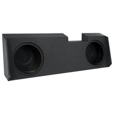 QPower Dual 12" Sub Box - Chevy Silverado  GMC Sierra Crew  Double Cab 19-26