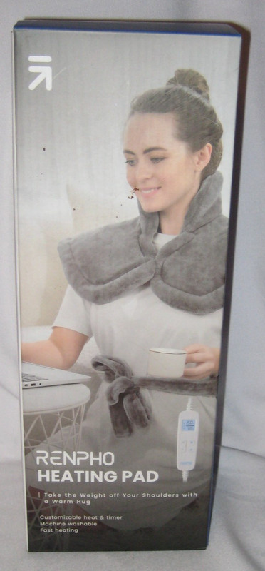 Blue Renpho Heating Pad - Neck, Shoulders and Back - 6 Heat Levels - New in Box
