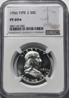 1956 Type 2 Franklin Half Dollar NGC PF69* TOP POP Coin! Rare w/Star