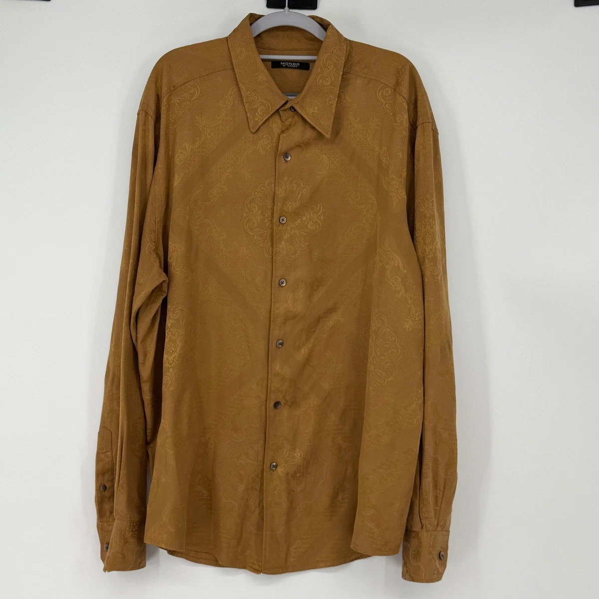 light brown mother of the bride dresses SAU LEE Fallon Silk Shirt, Golden Olive main image 0