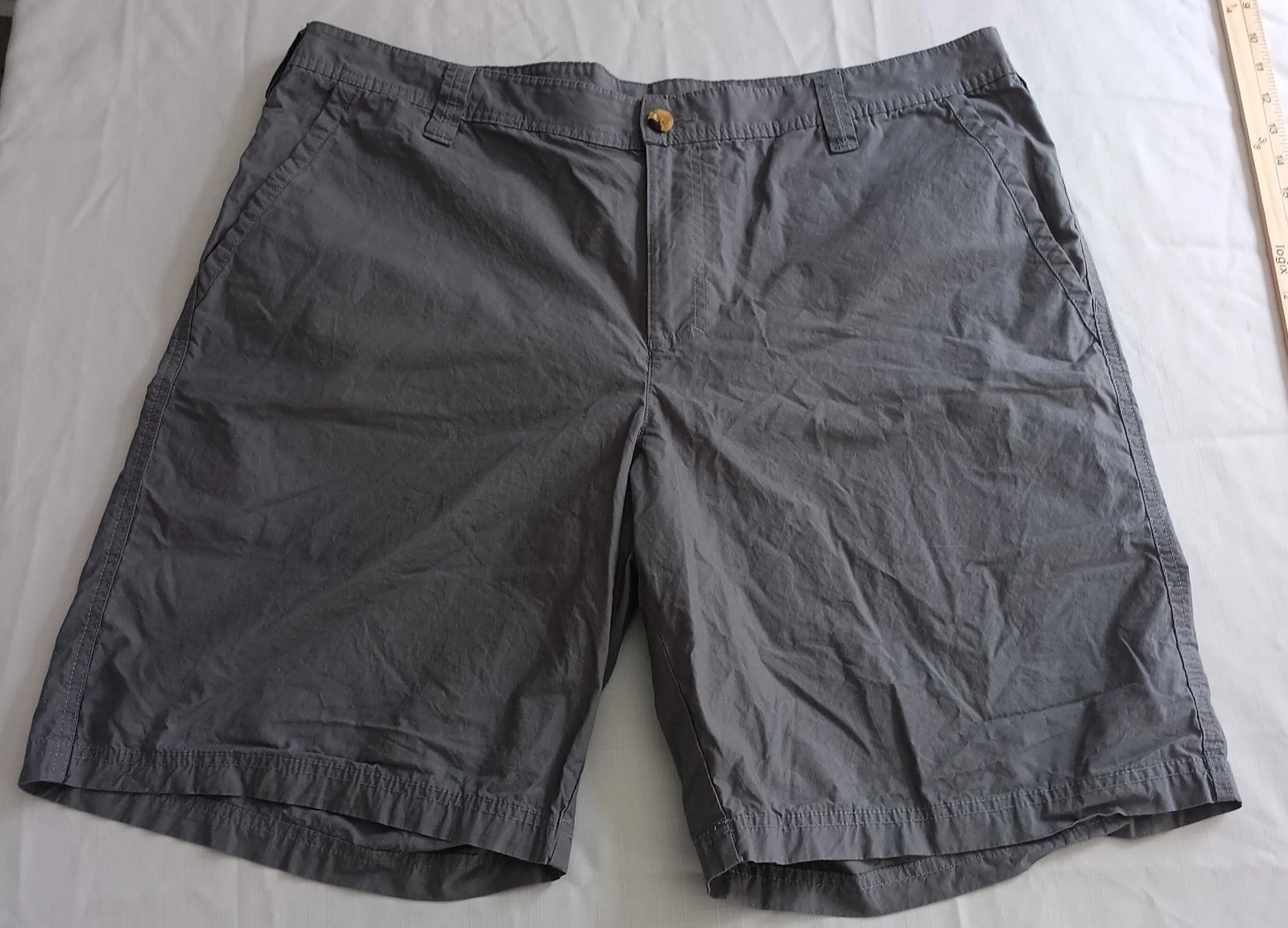 Columbia PFG Shorts Mens 40 Gray Fishing Outdoor 10" Inseam Cotton
