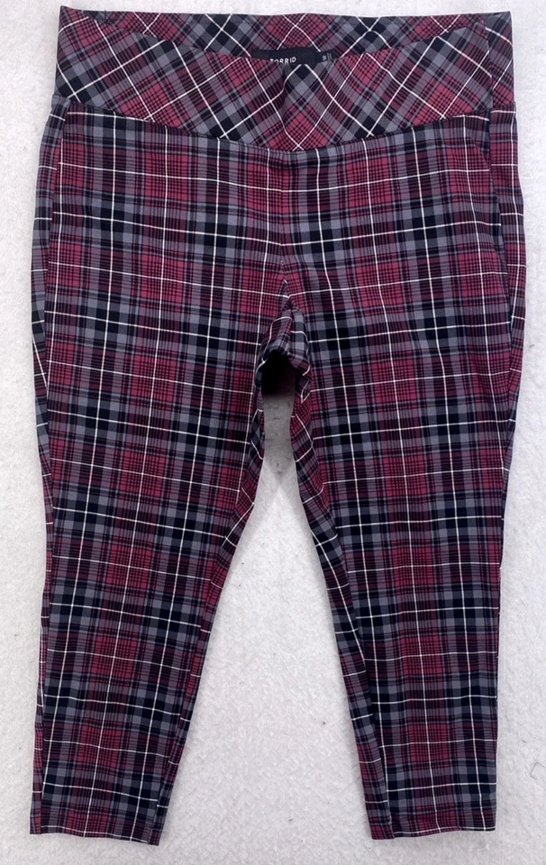 Torrid 1R 14/16 Plaid Pixie Pants Leggings Tartan Stretch Goth Punk Grunge - Image 4 of 4