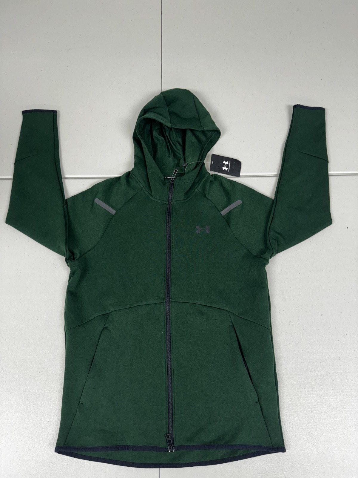 Under Armour Unstoppable Fleece Full Zip Hoodie Green 1379806 Men's Size S $110